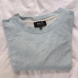 Light Blue A.P.C. Mens Crewneck Sweater